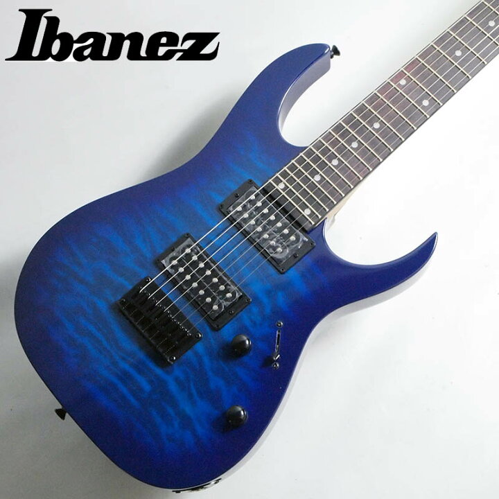 楽天市場】Ibanez GRG7221QA-TBB (Transparent Blue Burst) 7弦エレキ 