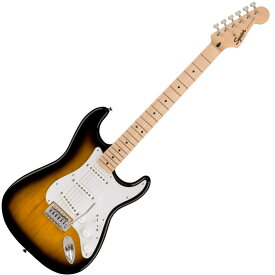 Squier by Fender Squier Sonic Stratocaster, Maple Fingerboard, White Pickguard, 2-Color Sunburst〈スクワイア フェンダー〉