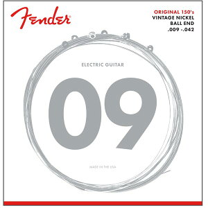 Fender Original 150 Guitar Strings, Pure Nickel Wound, Ball End, 150L .009-.042 GLM^[qtF_[r
