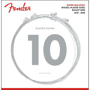 Fender Super Bullet Strings, Nickel Plated Steel, Bullet End, 3250R .010-.046 GLM^[qtF_[r