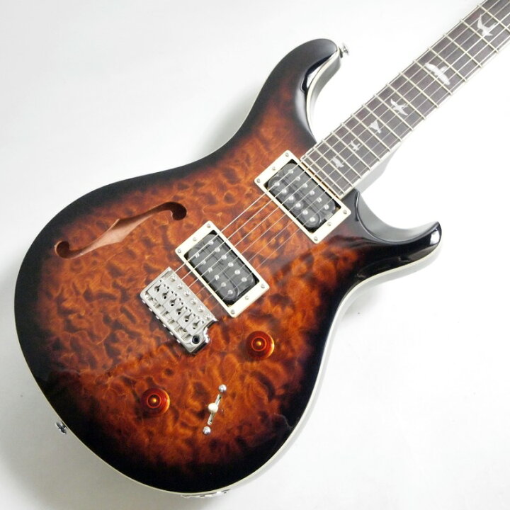 楽天市場】PRS SE Custom 22 Semi-Hollow Quilt BG Black Gold 
