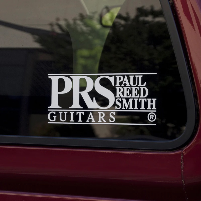 PRS Block Logo Window Decal, White カッテロゴ ステッカー〈Paul Reed Smith Guitar ポールリードスミス〉