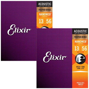 q2setrElixir 16102 ACOUSTIC NANO WEB Phosphor Bronze Medium 13-56 AR[XeBbNM^[qGNT[r