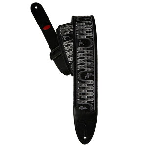 PRS 2.4" Padded Guitar Strap w/FLASH, Custom Jacquard Birds Wavelength, Charcoal M^[XgbvqPaul Reed Smith/|[[hX~Xr