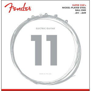 Fender Super 250 Guitar Strings, Nickel Plated Steel, Ball End, 250M Gauges .011-.049 GLM^[qtF_[r