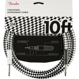 Fender Pro 10' Instrument Cable, Checkerboard 10ft S/S（約3m）ギターケーブル〈フェンダー〉