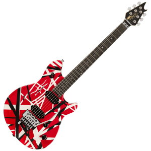 EVH Wolfgang Special Striped Series, Ebony Fingerboard, Red, Black, and White GLM^[