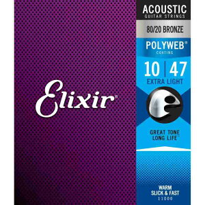 Elixir 11000 Extra Light .010-.047 アコースティック弦 ポリウェブ Bronze POLY WEB〈エリクサー〉