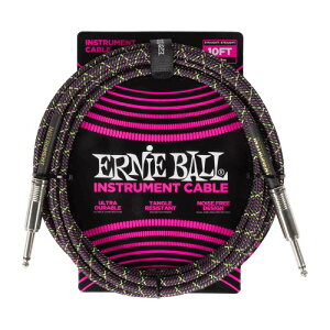 ERNIE BALL 6427 Braided Cable PURPLE PYTHON 10ft S/S �P�[�u�� �A�[�j�[�{�[��