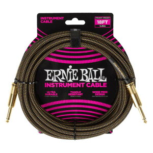 ERNIE BALL 6432 Braided Cable PAY DIRT 18ft S/S �P�[�u�� �A�[�j�[�{�[��
