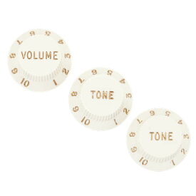 Fender Stratocaster Knobs, Parchment (Volume, Tone, Tone)〈フェンダー〉