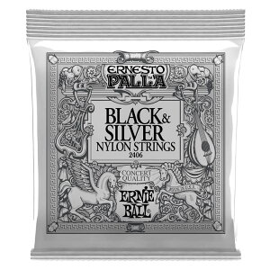ERNIE BALL ERNESTO PALLA BLACK & SILVER NYLON #2406 NVbNM^[qA[j[{[r