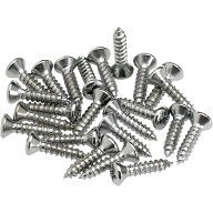 Fender Pickguard/Control Plate Mounting Screws (24) (Chrome) ピックガードスクリュー フェンダー