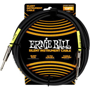 ERNIE BALL 6472 GT CABLE CL SILENT 10FT SS BK �T�C�����g�P�[�u�� ��3.04m �A�[�j�[�{�[��