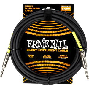 ERNIE BALL 6473 GT CABLE CL SILENT 20FT SS BK �T�C�����g�P�[�u�� ��6m �A�[�j�[�{�[��