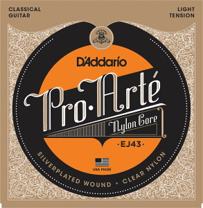 D'Addario EJ43 Silver/Clear/Light PRO-ART NYLON NVbNM^[q__Ir