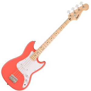 Squier by Fender Sonic Bronco Bass, Maple Fingerboard, White Pickguard, Tahitian Coral �X�N���C�A �t�F���_�[