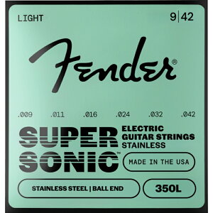 Fender SuperSonic 350L Guitar Strings, Stainless Steel, Ball End, Gauges .009-.042 �G���L�M�^�[�� �t�F���_�[
