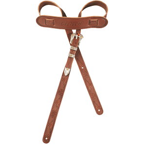Gretsch Vintage Tooled Leather Guitar Strap, Walnut �M�^�[�X�g���b�v �O���b�`