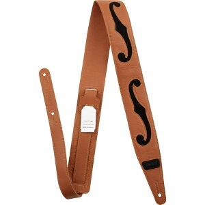 "Gretsch F-Holes Leather Strap, Orange and Black, 3"" �M�^�[�X�g���b�v �O���b�`"