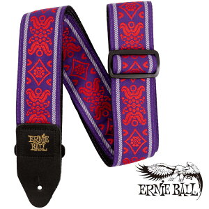 ERNIE BALL ROYAL FLUSH RED JACQUARD STRAP �X�g���b�v [#5330] �A�[�j�[�{�[��