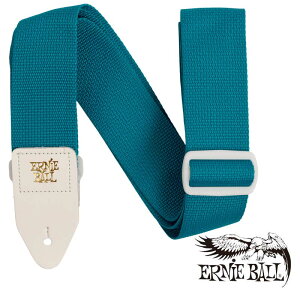 ERNIE BALL #5349 TEAL & WHITE POLYPRO GUITAR STRAP �X�g���b�v �A�[�j�[�{�[��