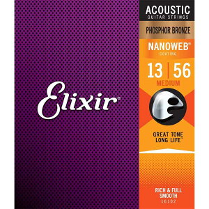Elixir 16102 ACOUSTIC NANO WEB Phosphor Bronze Medium 13-56 AR[XeBbNM^[qGNT[r