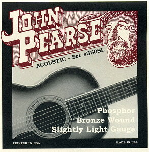 【メール便可】ジョンピアス John Pearse フォスファーブロンズ弦 6弦用 アコースティックギター弦 550SL