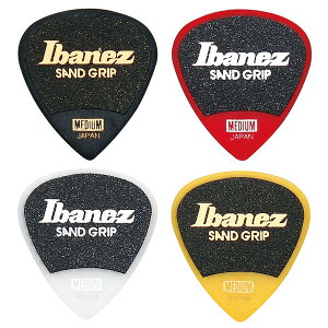 【メール便可】Ibanez アイバニーズ ピック PA16MSG ショート・ティアドロップ サンドグリップ MEDIUM