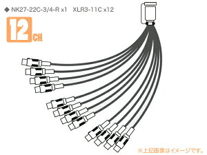 CANARE カナレ 12S1N2 ◆ 12ch セパレートコード ・NK27-22C-3/4-R x1 XLR3-11C×12