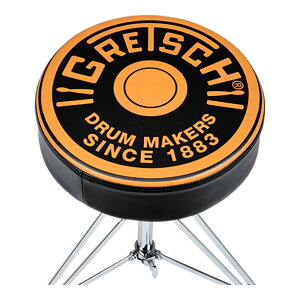 GRETSCH ( グレッチ ) DRUM THRONE WITH ROUND BADGE LOGO GR9608-2 【 イス ドラム スローン 】【GR9608-2】 椅子 電子ドラム グレッチ ロゴ かわいい カッコイイ スクリュー