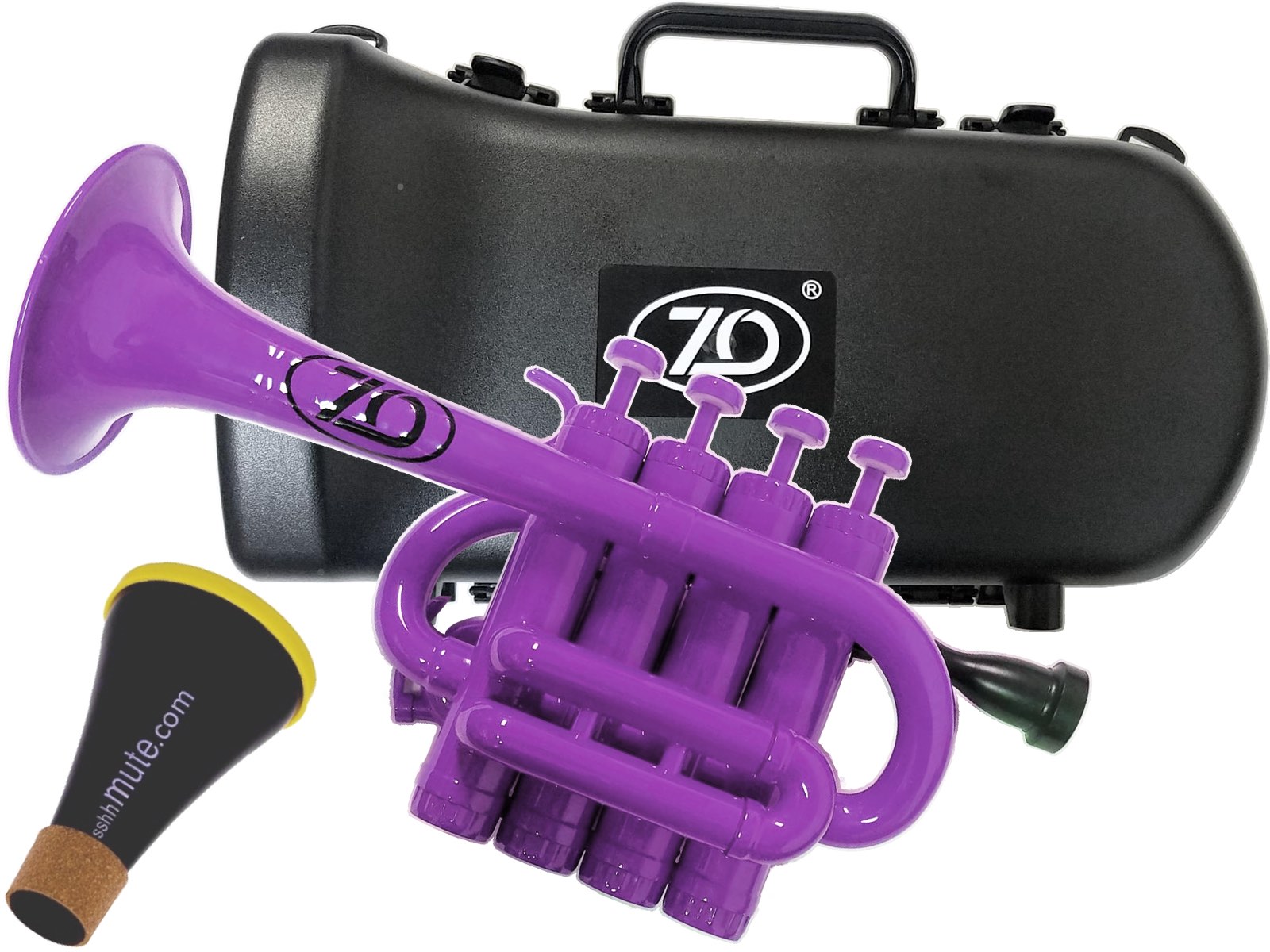 ZO ゼットオー ピッコロトランペット PC-04 パープル 新品 アウトレット プラスチック B♭ A piccolo trumpet Purple ミュート セット　北海道 沖縄 離島不可