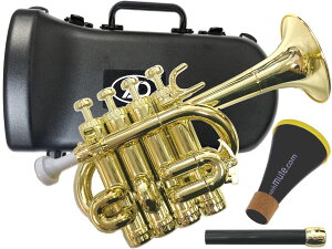 ZO ( ゼットオー ) ピッコロトランペット PC-08 シャンパンゴールド 新品 アウトレット プラスチック B♭ A piccolo trumpet gold ミュート セット　北海道 沖縄 離島不可
