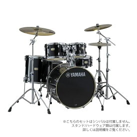 YAMAHA ( ヤマハ ) Stage Custom Birch SBP2F5STD #RB レーベンブラック 【 22"バスドラム 標準サイズ シェル + ハードウェア セット 】 ドラムセット 中価格帯 中級者 軽音楽