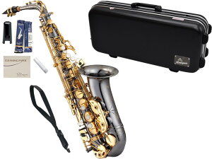 Antigua AeBOA AS4248 p[x BG AgTbNX ubN S[h alto saxophone powerbell Black nickel body gold finish keys@kC  s