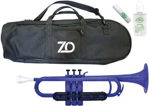 ZO ( ゼットオー ) TP-10BK トランペット ダークブルー アウトレット プラスチック 管楽器 本体 B♭ trumpet Dark Blue バルブオイル セット A 　北海道 沖縄 離島 同梱不可