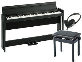 KORG ( コルグ ) 電子ピアノ デジタルピアノ C1 Air-BK 純正高低自在椅子 セット ブラック【取り寄せ商品 】