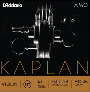 �y���[���֏o�וi�z D'Addario ( �_�_���I ) KA310 1/4M �J�v���� �A�� �o�C�I������ 1/4�T�C�Y �Z�b�g�� 4�{���� �~�f�B�A���e���V���� KAPLAN AMO Violin Strings Set�@�k�C�� ���� �����s��