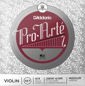 y[֏oוiz D'Addario ( __I ) J56W 4/4M WND-E vAe oCI 4/4TCY 4{ Zbg ~fBA ProEArte Wound E Violin Strings set@kC  s