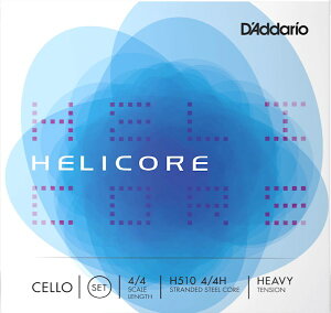 D'Addario ( __I ) H510 4/4H HELICORE `F 4{ Zbg wRA 4/4 Cello Strings set Heavy Tension@kC  s