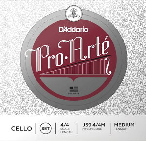 D'Addario ( __I ) J59 4/4M PROARTE `F 4{ Zbg vAe 4/4 ProEArte Cello Strings set Medium Tension@kC  s
