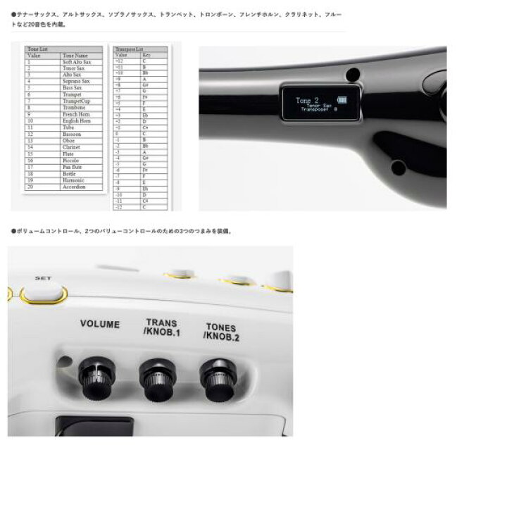 楽天市場】TAHORNG タホーン ELS10WH ホワイト Elesa 電子サックス 