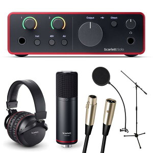 Focusrite tH[JXCg Scarlett Solo StudioPack (gen4) }CNX^hZbg I[fBIC^[tFCX DAW DTM Ki