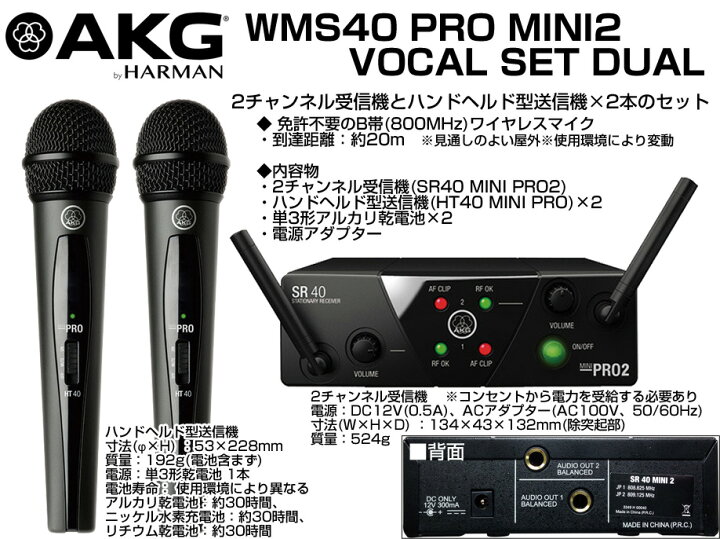 楽天市場】Roland ローランド CM-30 +AKGワイヤレスマイク2本セット 