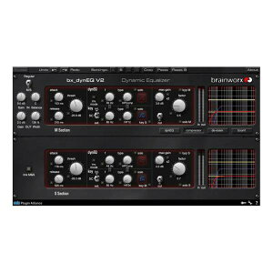 Plugin Alliance �v���O�C���A���C�A���X Brainworx bx_dynEQ V2 �G�t�F�N�g �v���O�C�� EQ �C�R���C�U�[ �R���v���b�T�[ M/S���� 2455