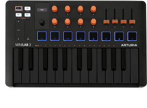 Arturia A[gA m݌1_n MINILAB 3 ORANGE MIDI L[{[h&pbhRg[[ IWEubN