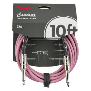 Fender tF_[ Contour Series Instrument Cables Burgundy Mist 10ft 3m P[u V[h M^[ x[X