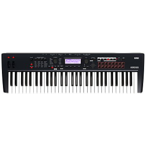 KORG �R���O KROSS2-61-DB Dark Blue 61���� �V���Z�T�C�U�[ �o�b�e���[�쓮