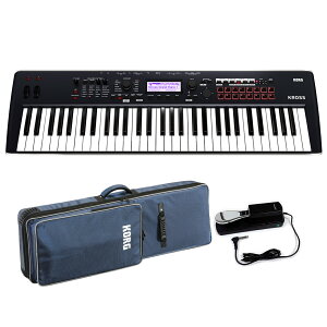 KORG �R���O KROSS2-61-DB ��p�P�[�X�E�y�_�� �Z�b�g 61���� �V���Z�T�C�U�[ �o�b�e���[�쓮 �_�[�N�u���[