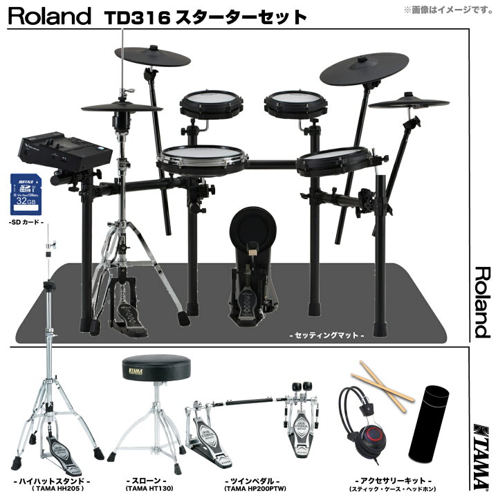 楽天市場】Roland ローランド 即納可能 TD316 フルオプションセット 
